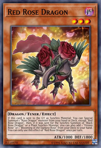 Red Rose Dragon Card Image