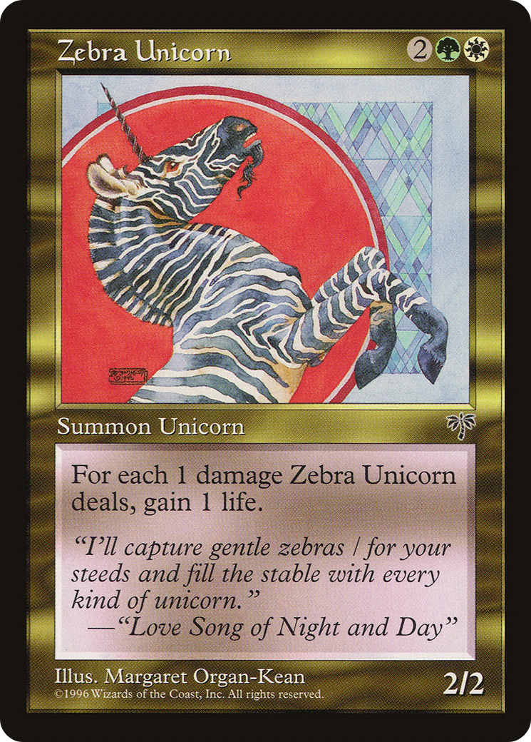 Zebra Unicorn Card Image