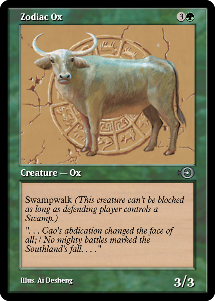 Zodiac Ox Card Image
