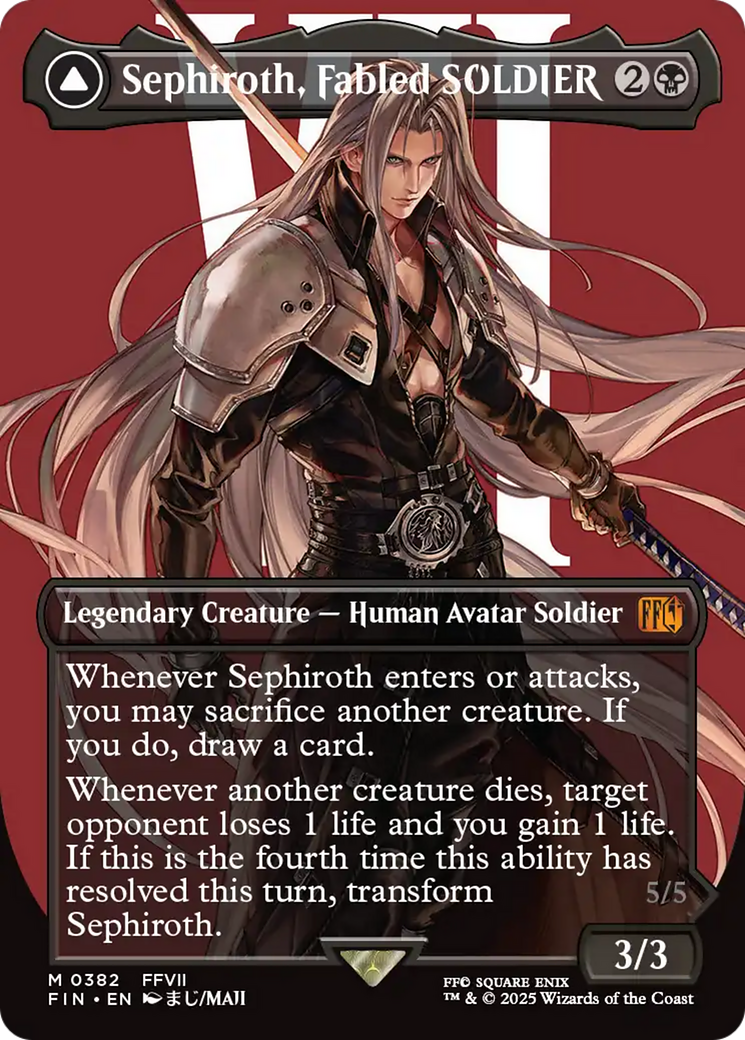 Sephiroth, Fabled SOLDIER // Sephiroth, One-Winged Angel Card Image