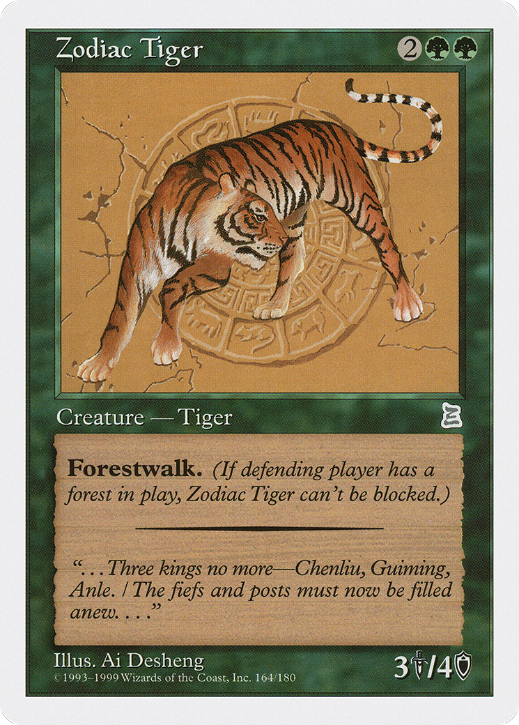 Zodiac Tiger Card Image