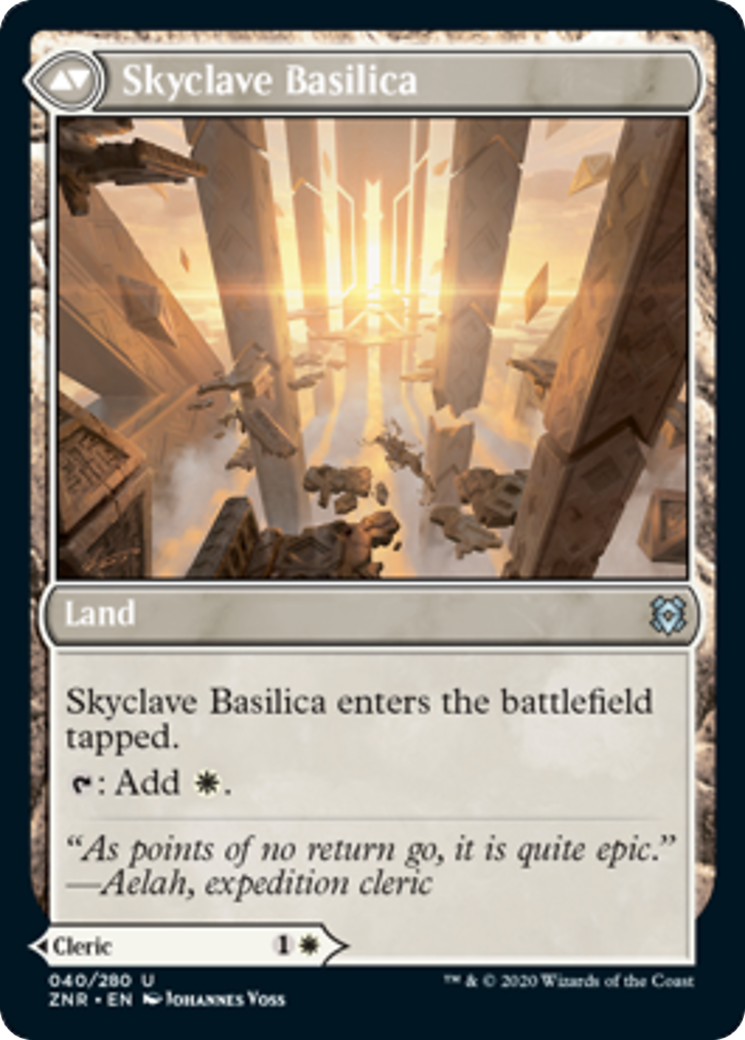 Skyclave Cleric // Skyclave Basilica Card Image
