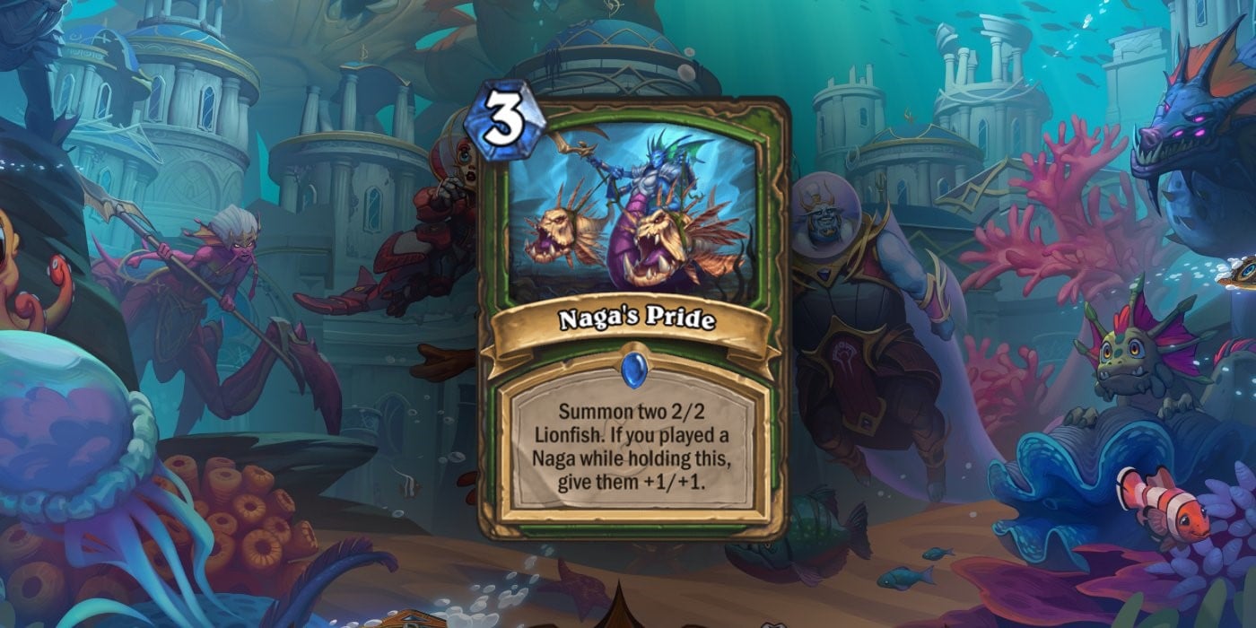Naga's Pride is a New Hunter Card in Hearthstone's Voyage to the Sunken City Expansion