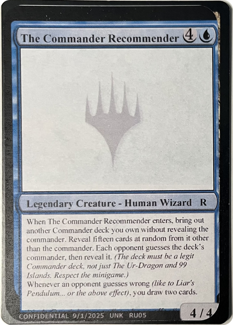The Commander Recommender Card Image