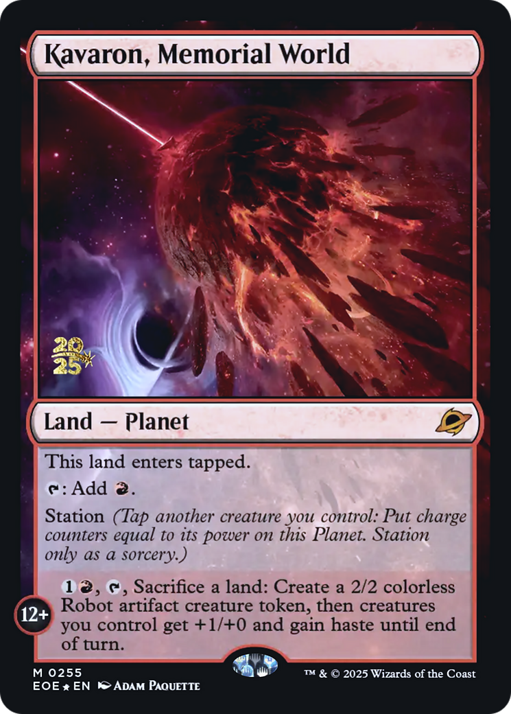 Kavaron, Memorial World Card Image