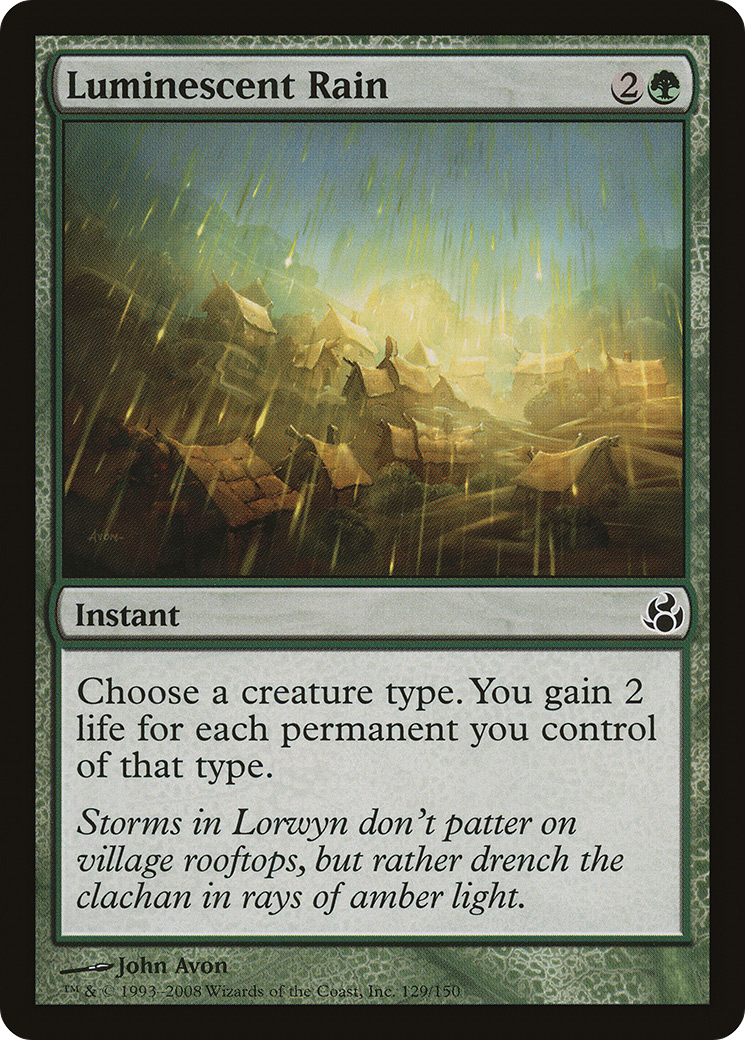 Luminescent Rain Card Image