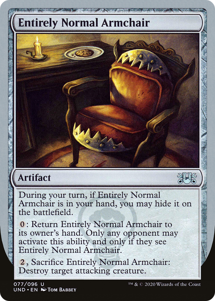Entirely Normal Armchair Card Image