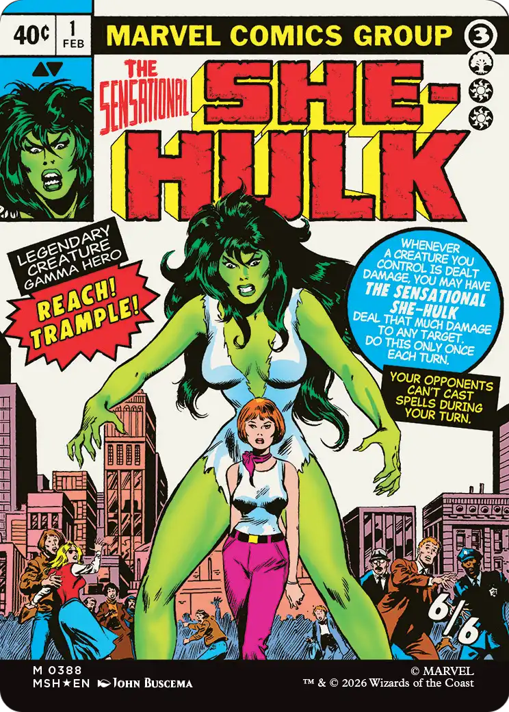 The Sensational She-Hulk Magic: The Gathering card