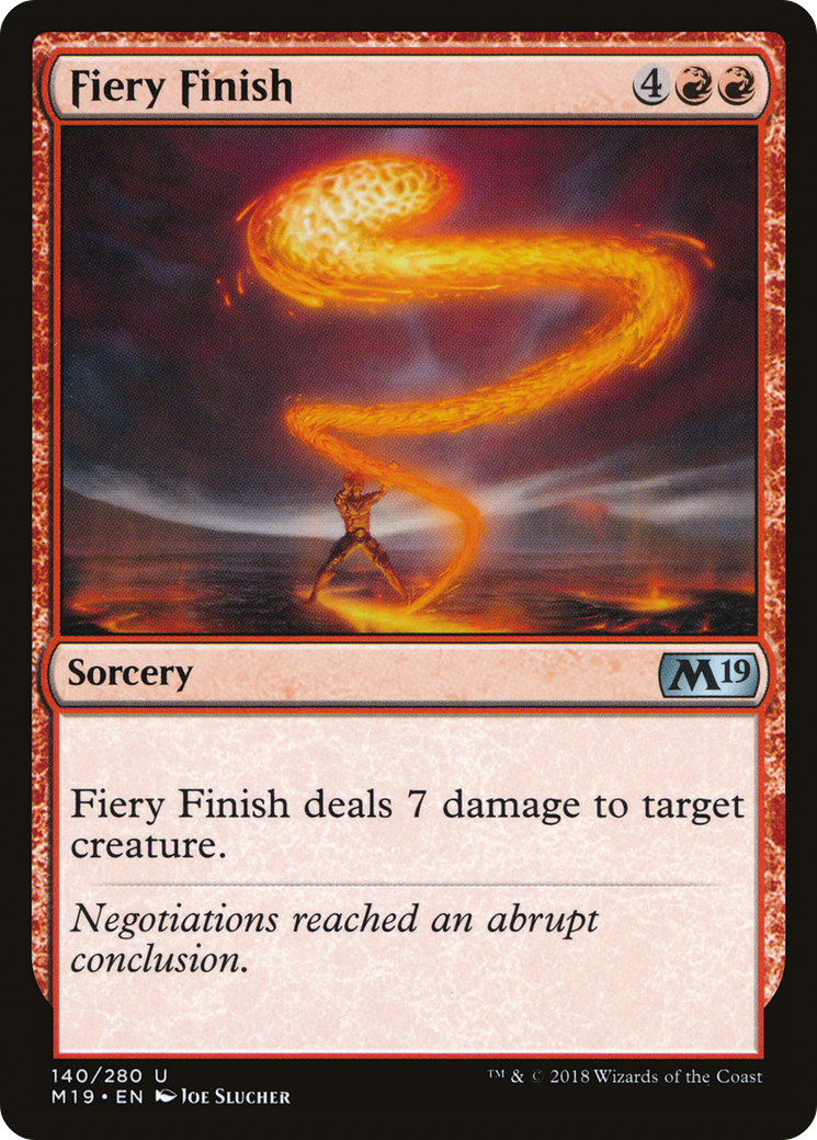 Fiery Finish Card Image