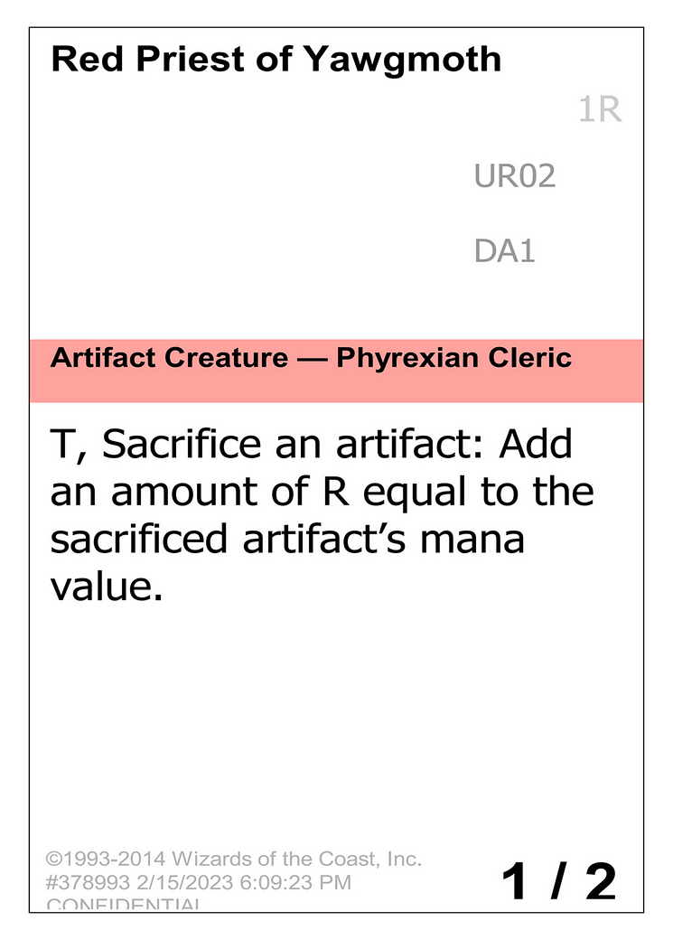 Red Priest of Yawgmoth Card Image