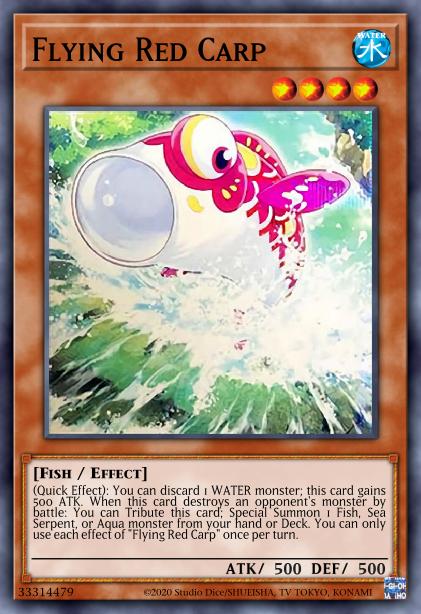 Flying Red Carp Card Image