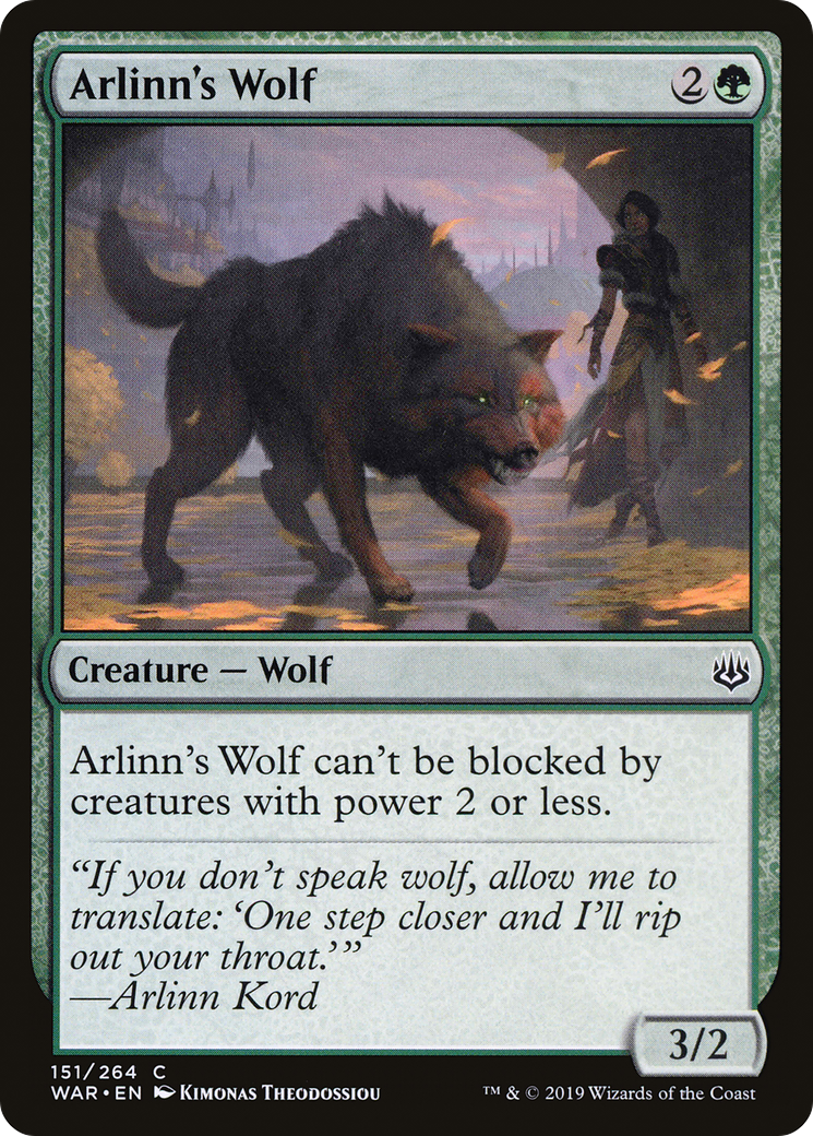Arlinn's Wolf Card Image