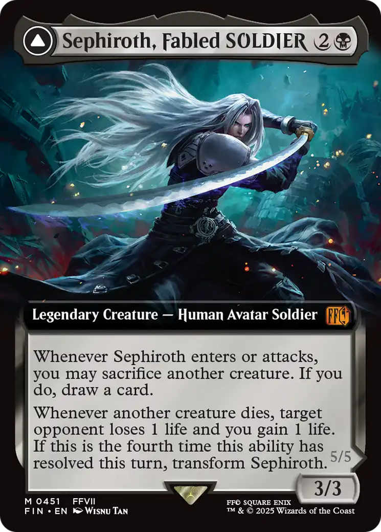 Sephiroth, Fabled SOLDIER // Sephiroth, One-Winged Angel Card Image