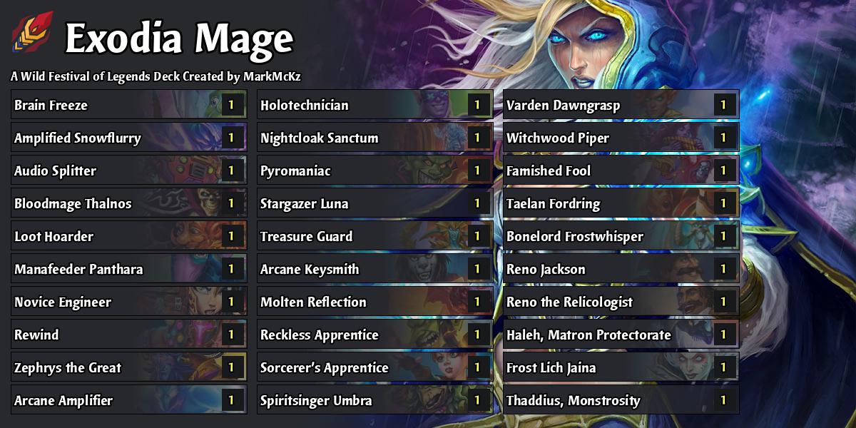 Audio Splitter Exodia Mage! Festival of Legends Hearthstone Decks
