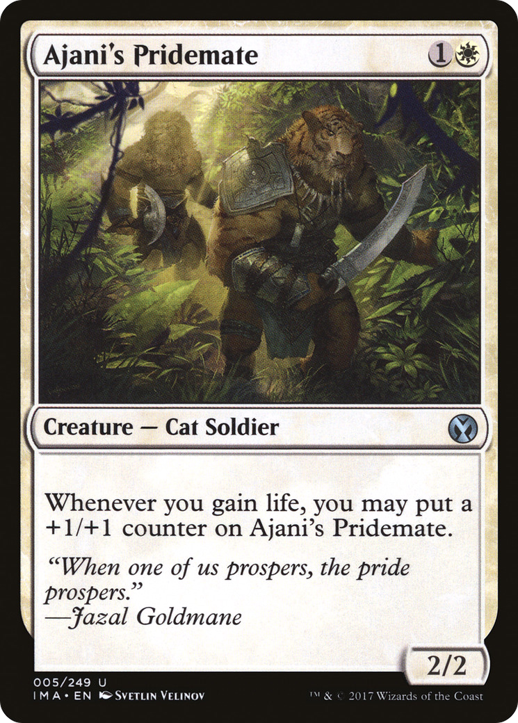 Ajani's Pridemate Card Image