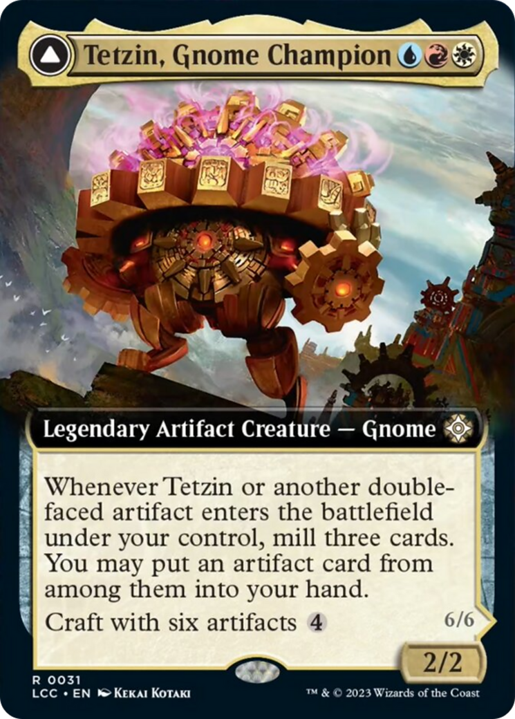 Tetzin, Gnome Champion // The Golden-Gear Colossus Card Image