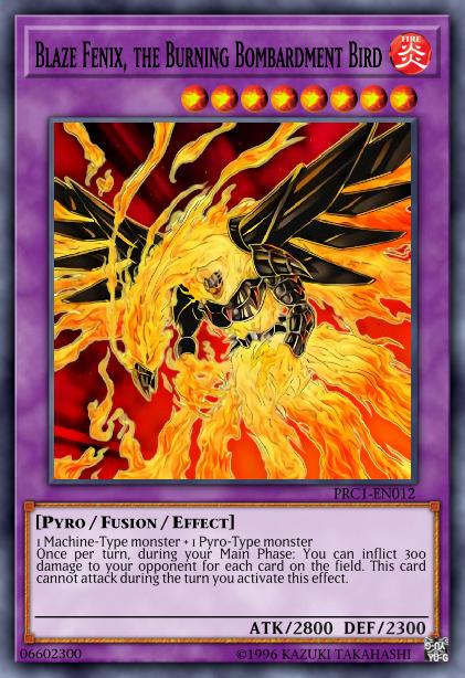 Blaze Fenix, the Burning Bombardment Bird Card Image