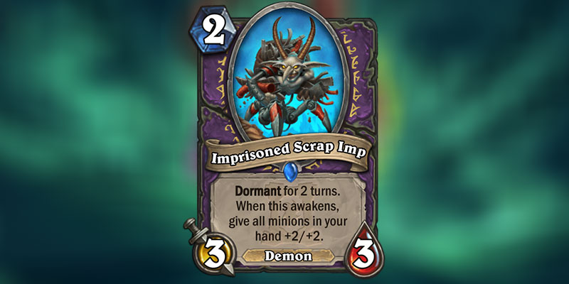 Imprisoned Scrap Imp is a new Warlock Card Revealed for Hearthstone's Ashes of Outland Expansion