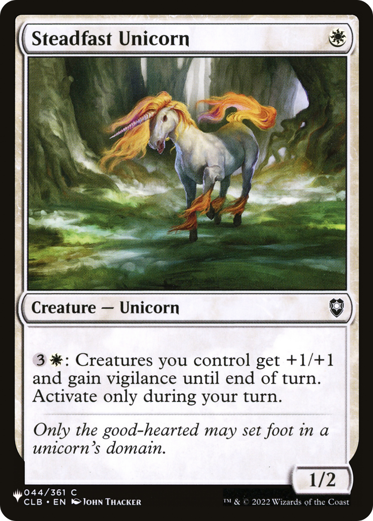 Steadfast Unicorn Card Image