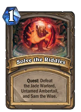 Solve the Riddles Card Image