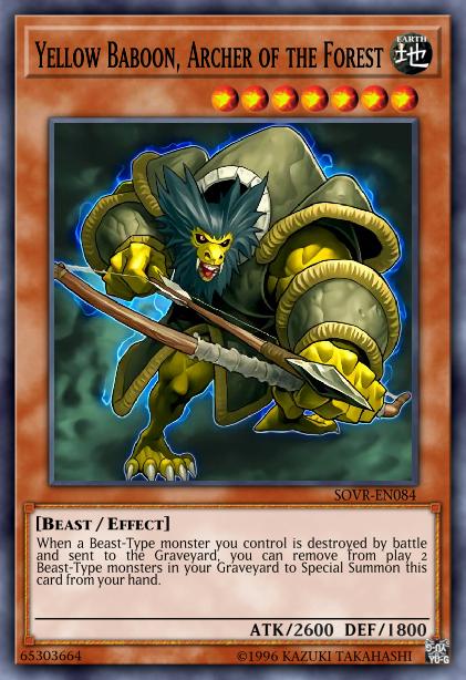 Yellow Baboon, Archer of the Forest Card Image