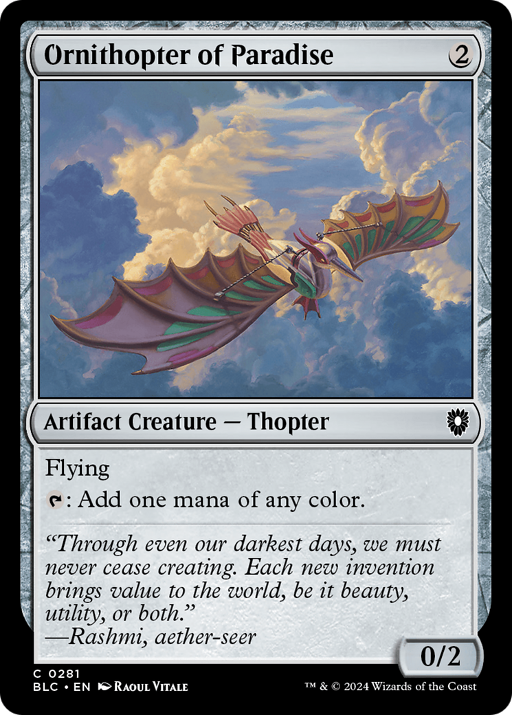 Ornithopter of Paradise Card Image