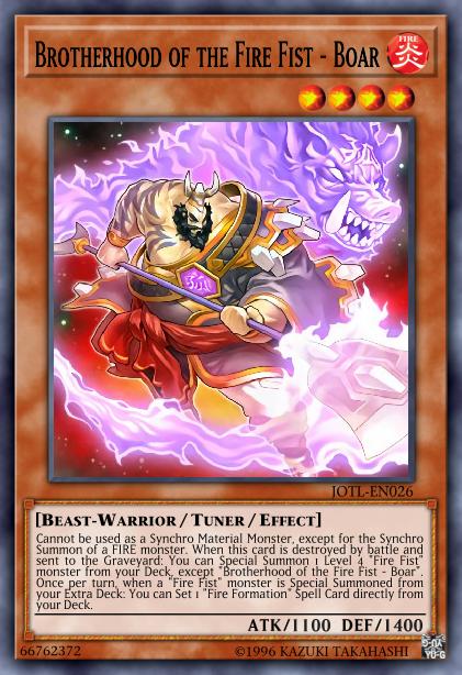 Brotherhood of the Fire Fist - Boar Card Image