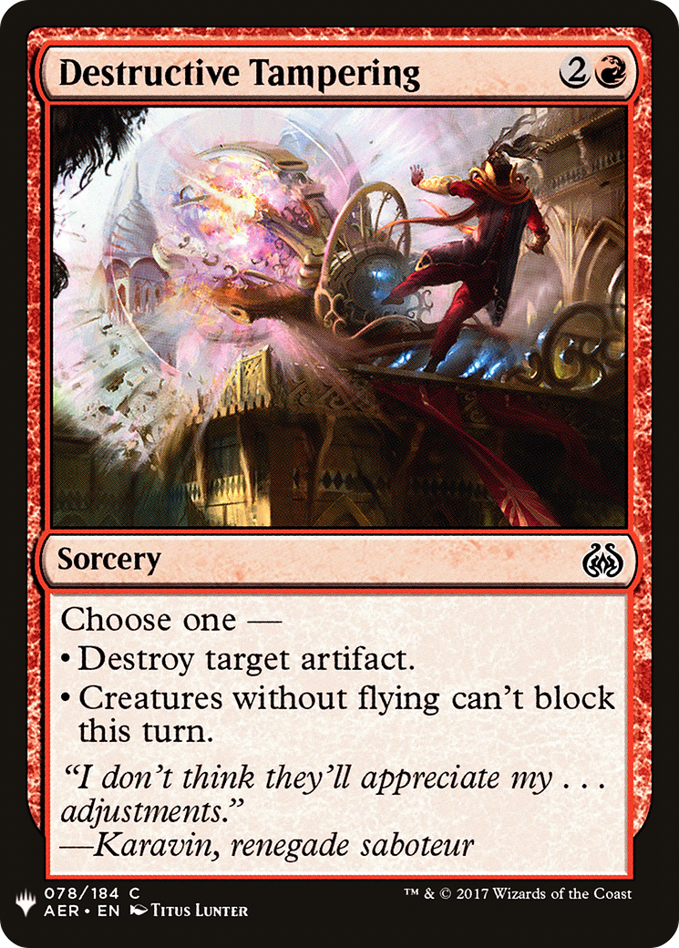 Destructive Tampering Card Image