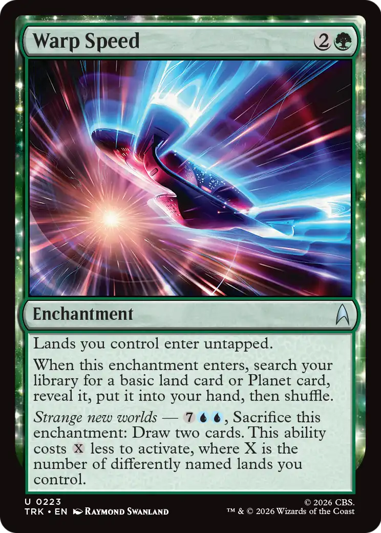Warp Speed Magic: The Gathering card