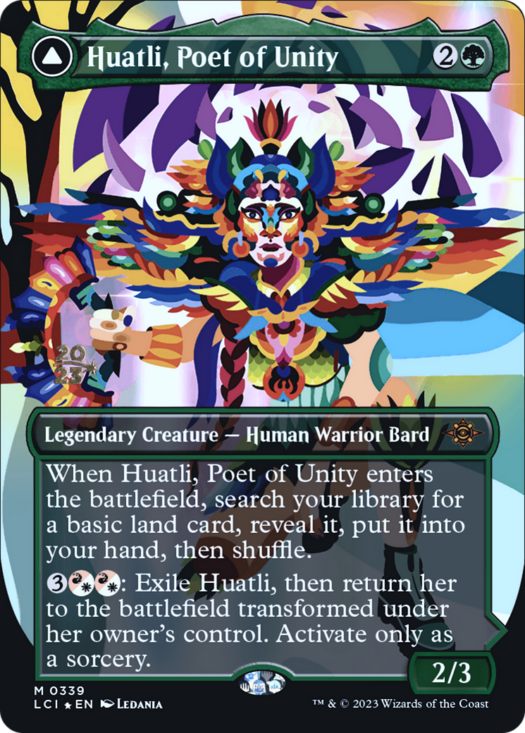 Huatli, Poet of Unity // Roar of the Fifth People Card Image