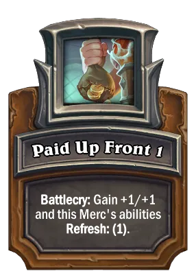 Paid Up Front 1 Card Image