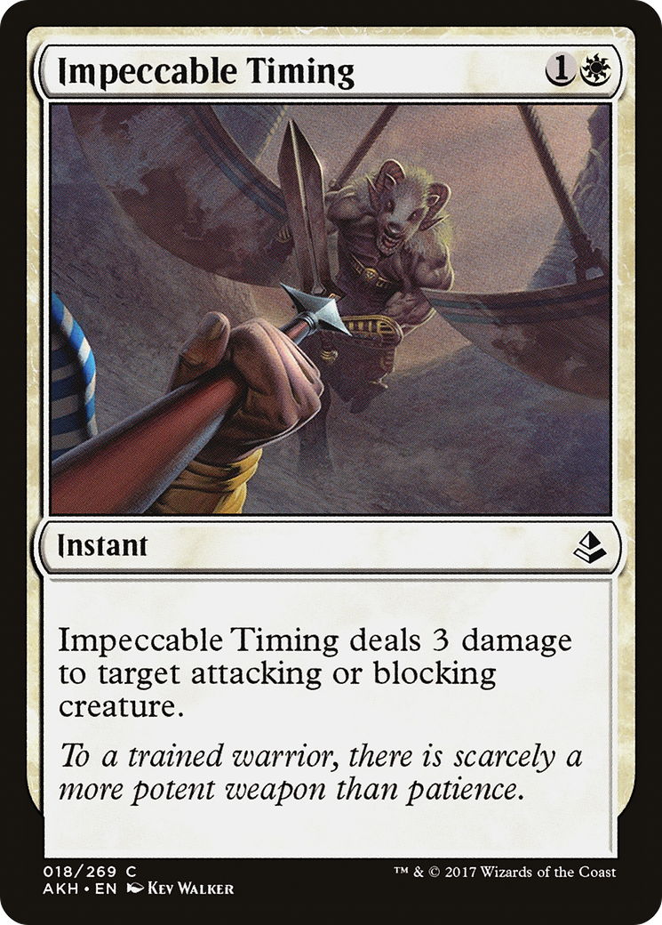 Impeccable Timing Card Image