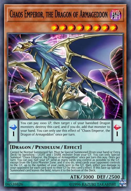 Chaos Emperor, the Dragon of Armageddon Card Image