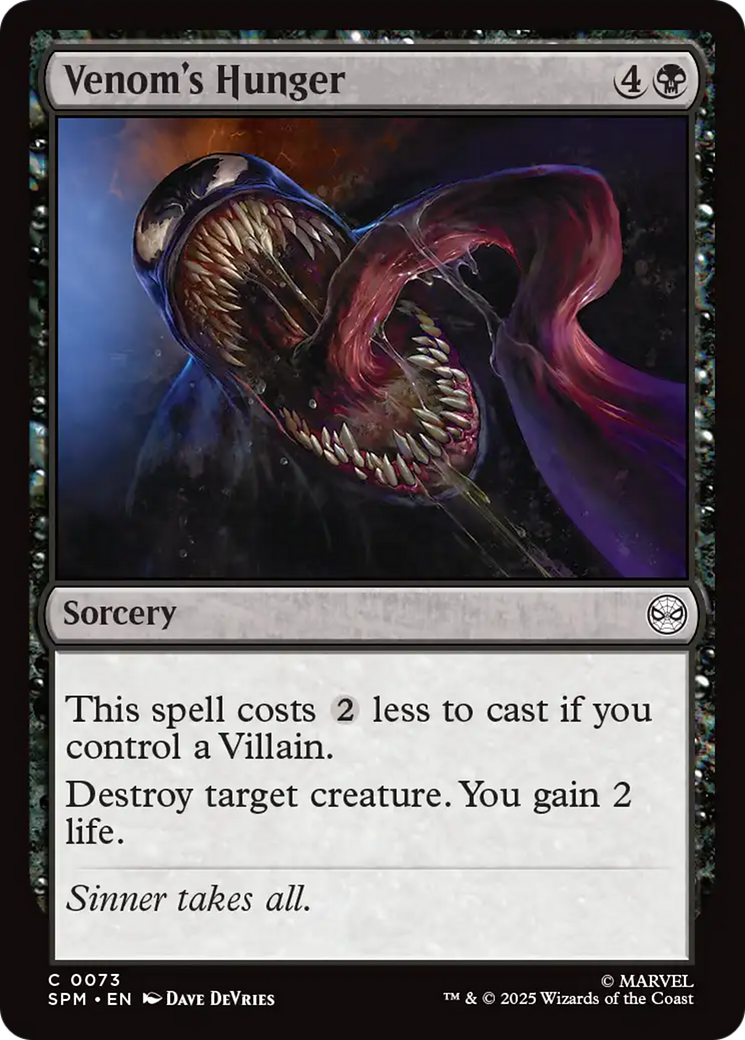 Venom's Hunger Card Image