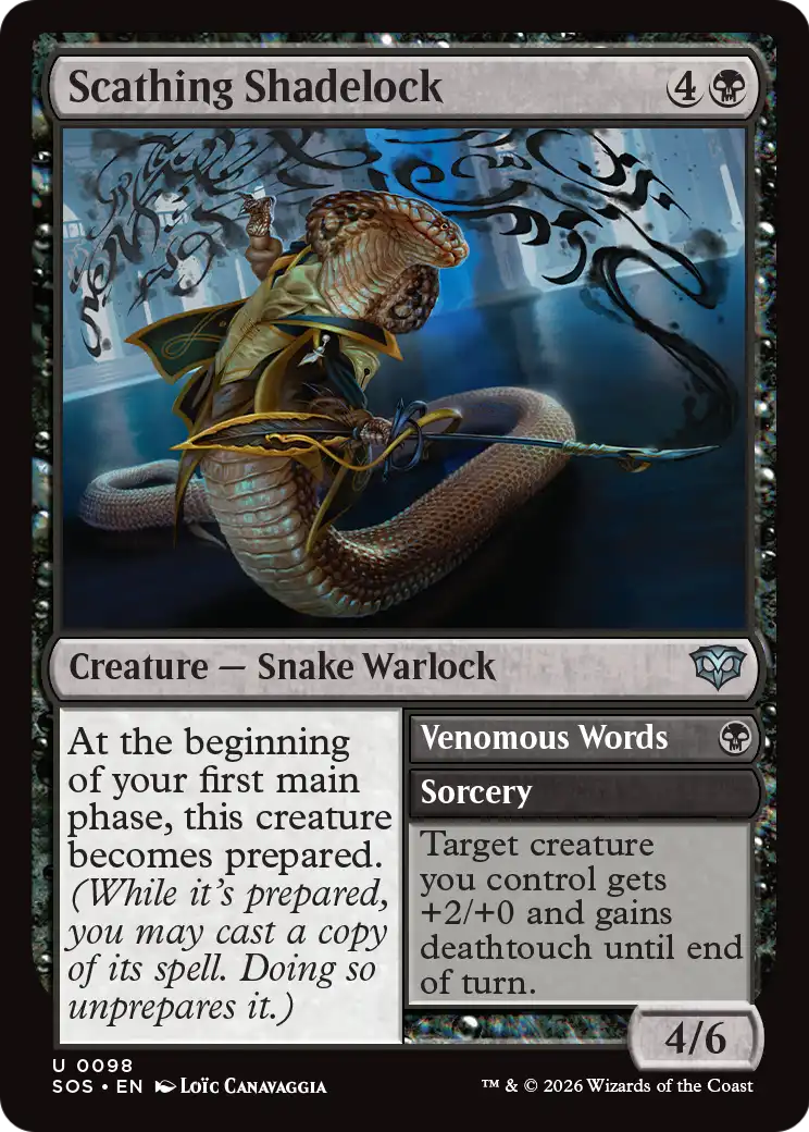 Venomous Words Magic: The Gathering card
