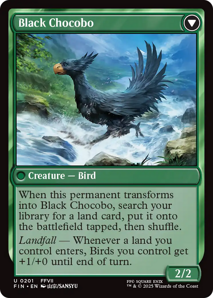 Sidequest: Raise a Chocobo // Black Chocobo Card Image