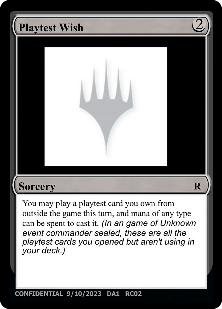 Playtest Wish Card Image