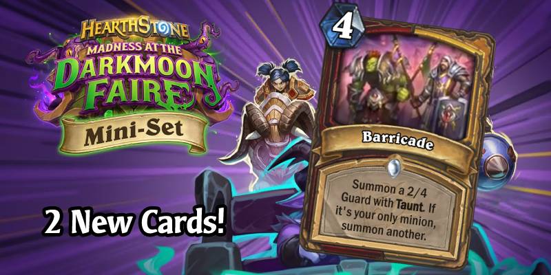 2 More Darkmoon Faire Mini Set Card Reveals - Warrior/Paladin's Barricade & Armor Vendor