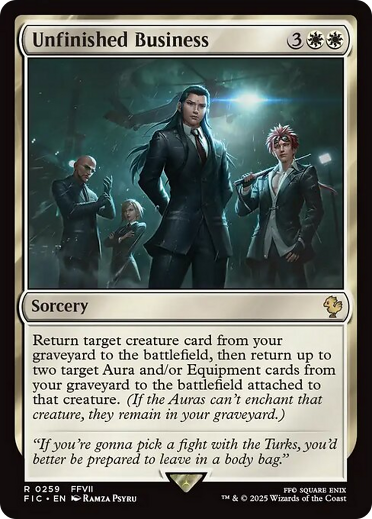 Unfinished Business Card Image