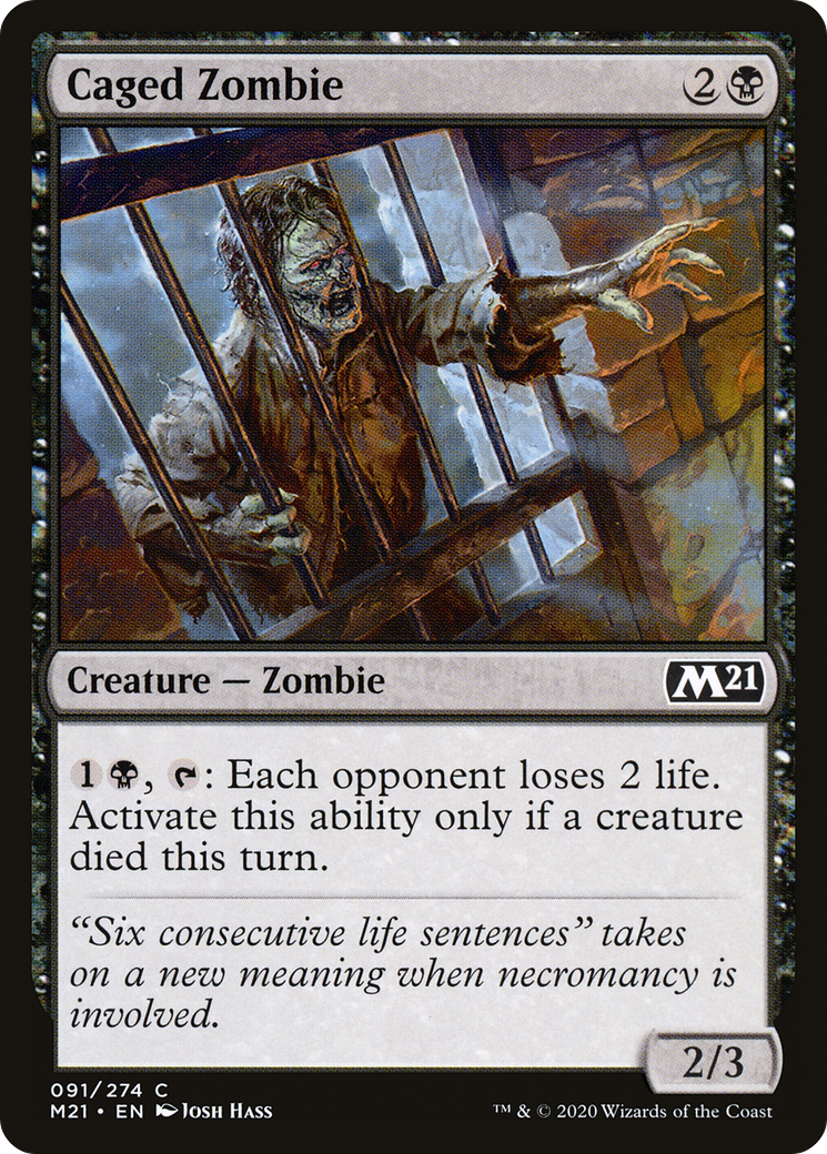 Caged Zombie Card Image