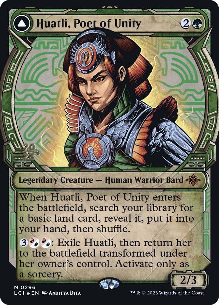 Huatli, Poet of Unity // Roar of the Fifth People Card Image