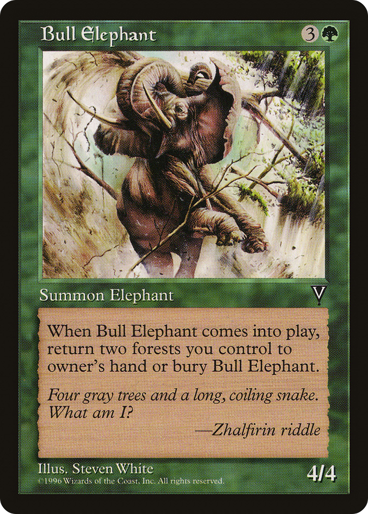 Bull Elephant Card Image