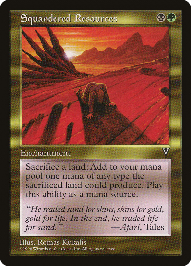 Squandered Resources Card Image