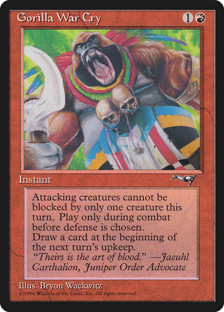 Gorilla War Cry Card Image