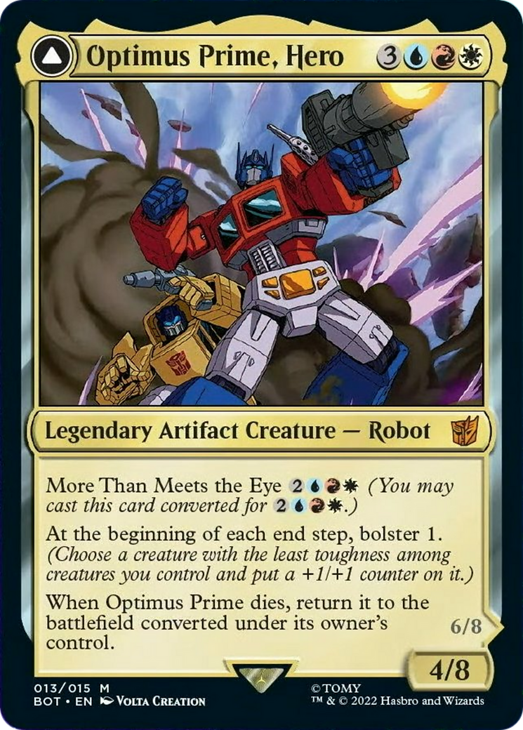 Optimus Prime, Hero // Optimus Prime, Autobot Leader Card Image