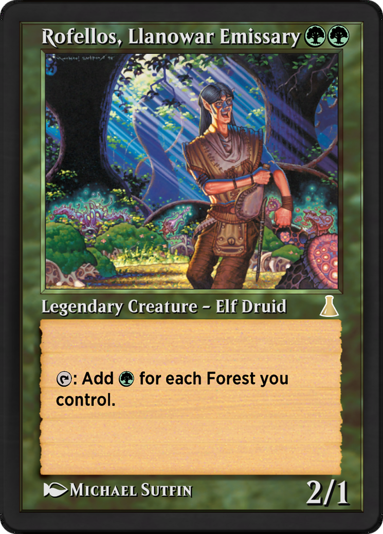 Rofellos, Llanowar Emissary Card Image