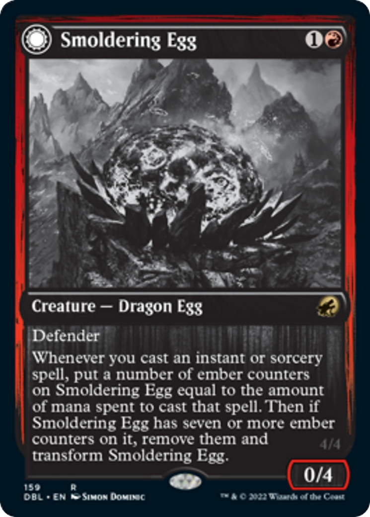 Smoldering Egg // Ashmouth Dragon Card Image