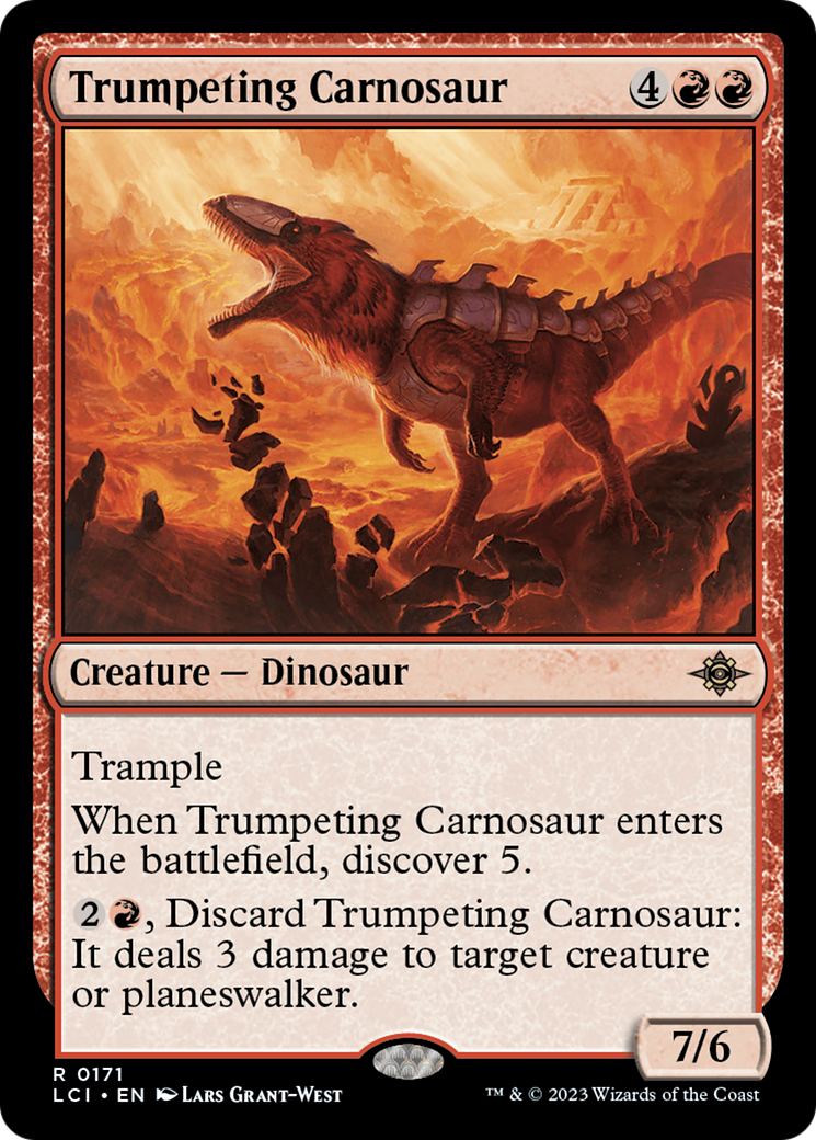 Trumpeting Carnosaur Card Image