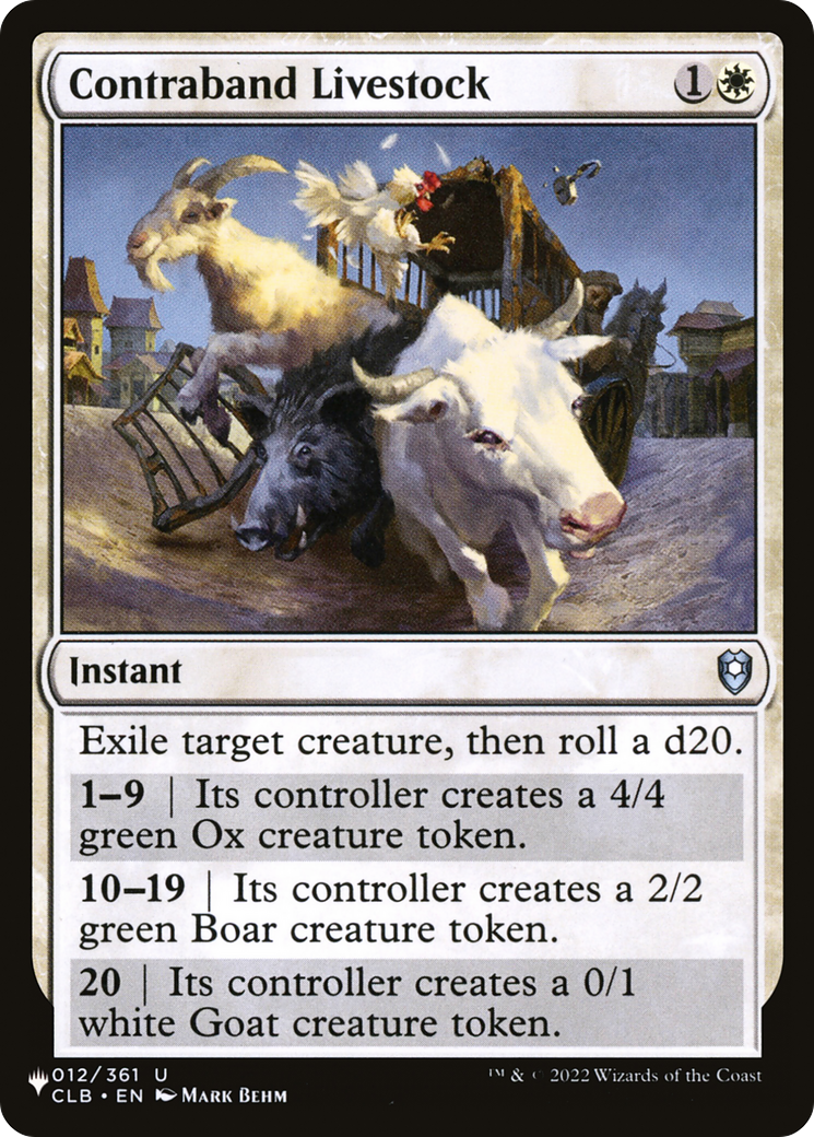 Contraband Livestock Card Image