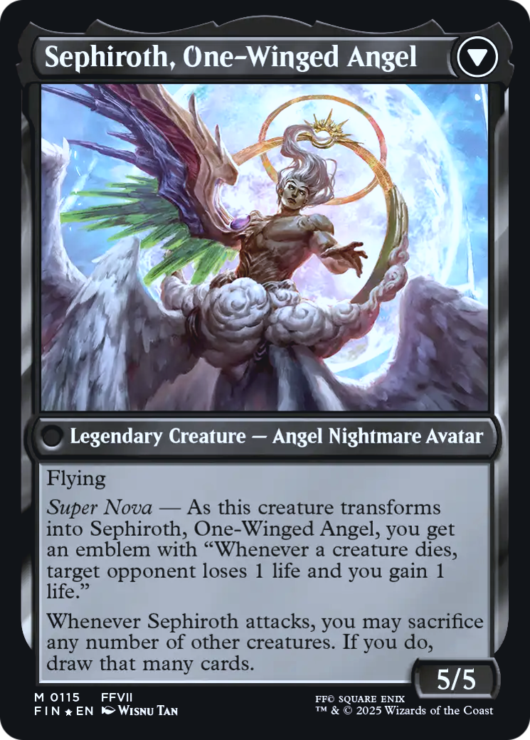 Sephiroth, Fabled SOLDIER // Sephiroth, One-Winged Angel Card Image